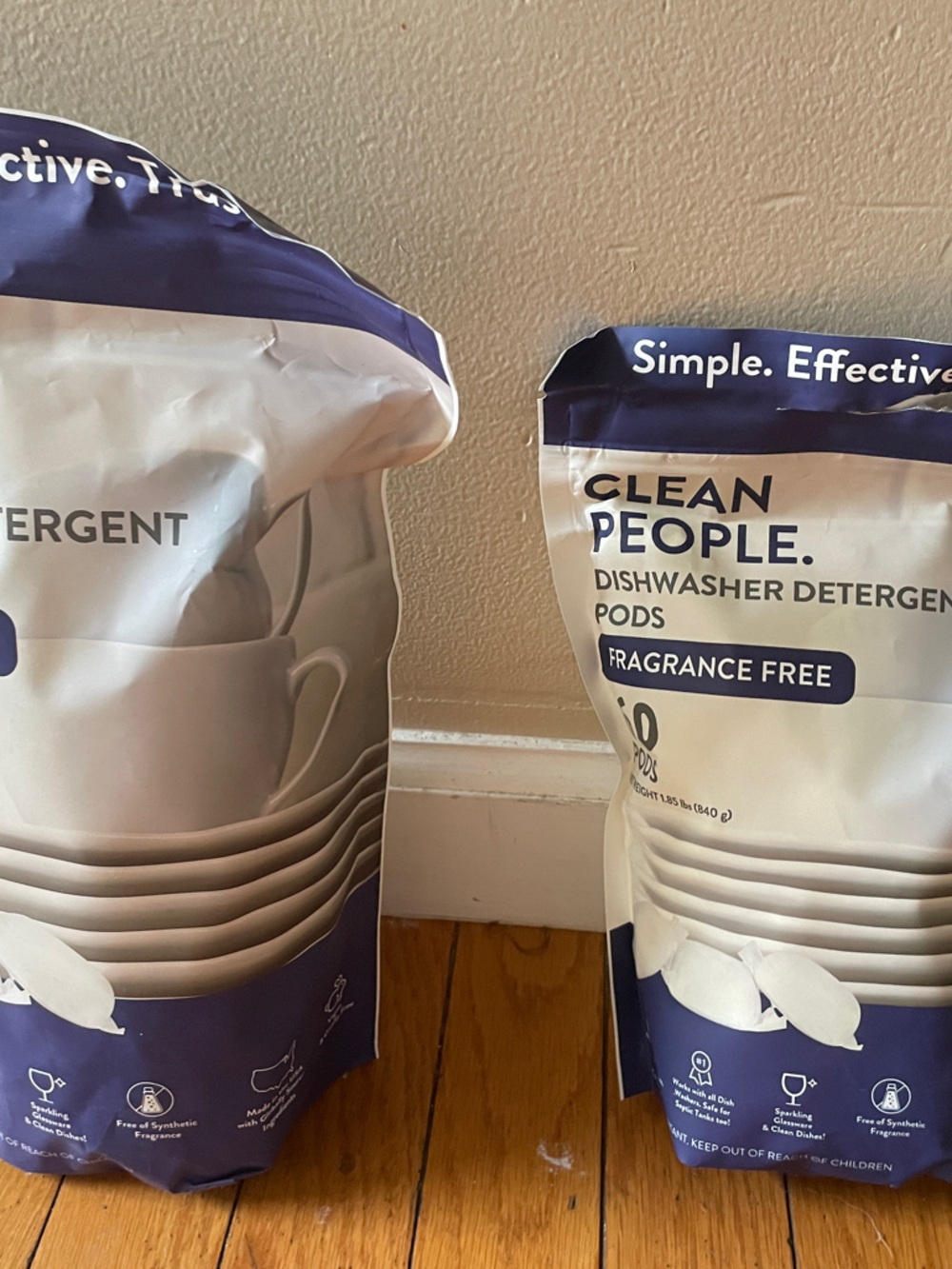 Clean People Dishwasher Detergent Pods - Fragrance Free (2 Pouches)